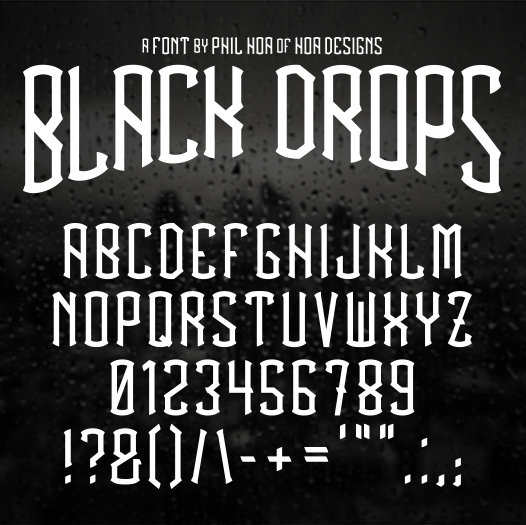 BlackDrops Font